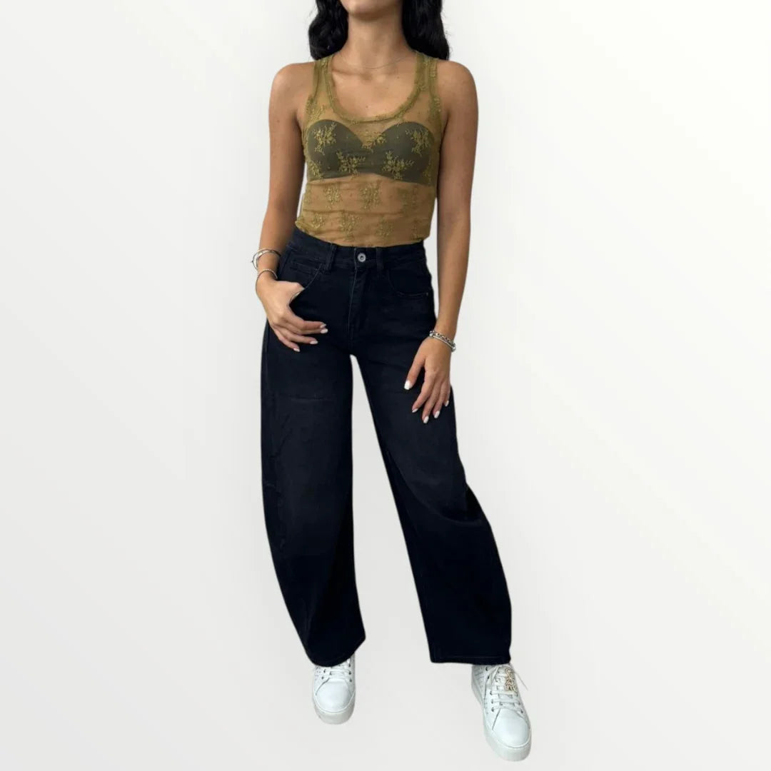 IMPERIAL - CANOTTA IN PIZZO TRASPARENTE