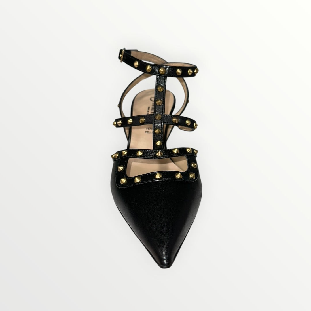 DIVINE FOLLIE - DECOLLETE IN VERNICE LUCIDA CON BORCHIE