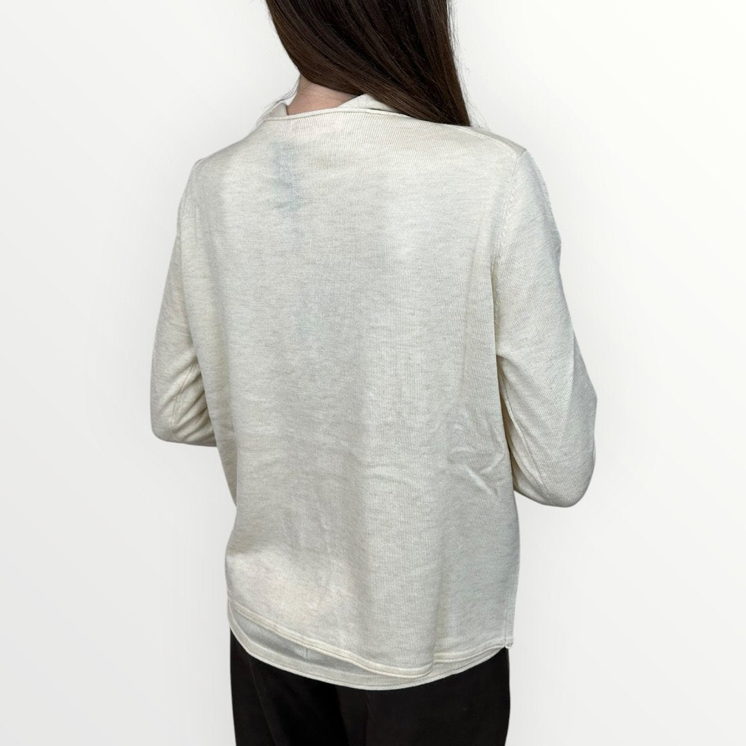 FERRONE - CARDIGAN CON SCIARPINA TONO SU TONO