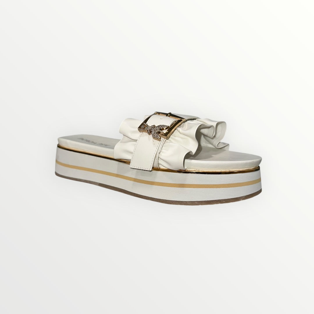 PATRIZIA PEPE - CIABATTA CON RUCHES E LOGO