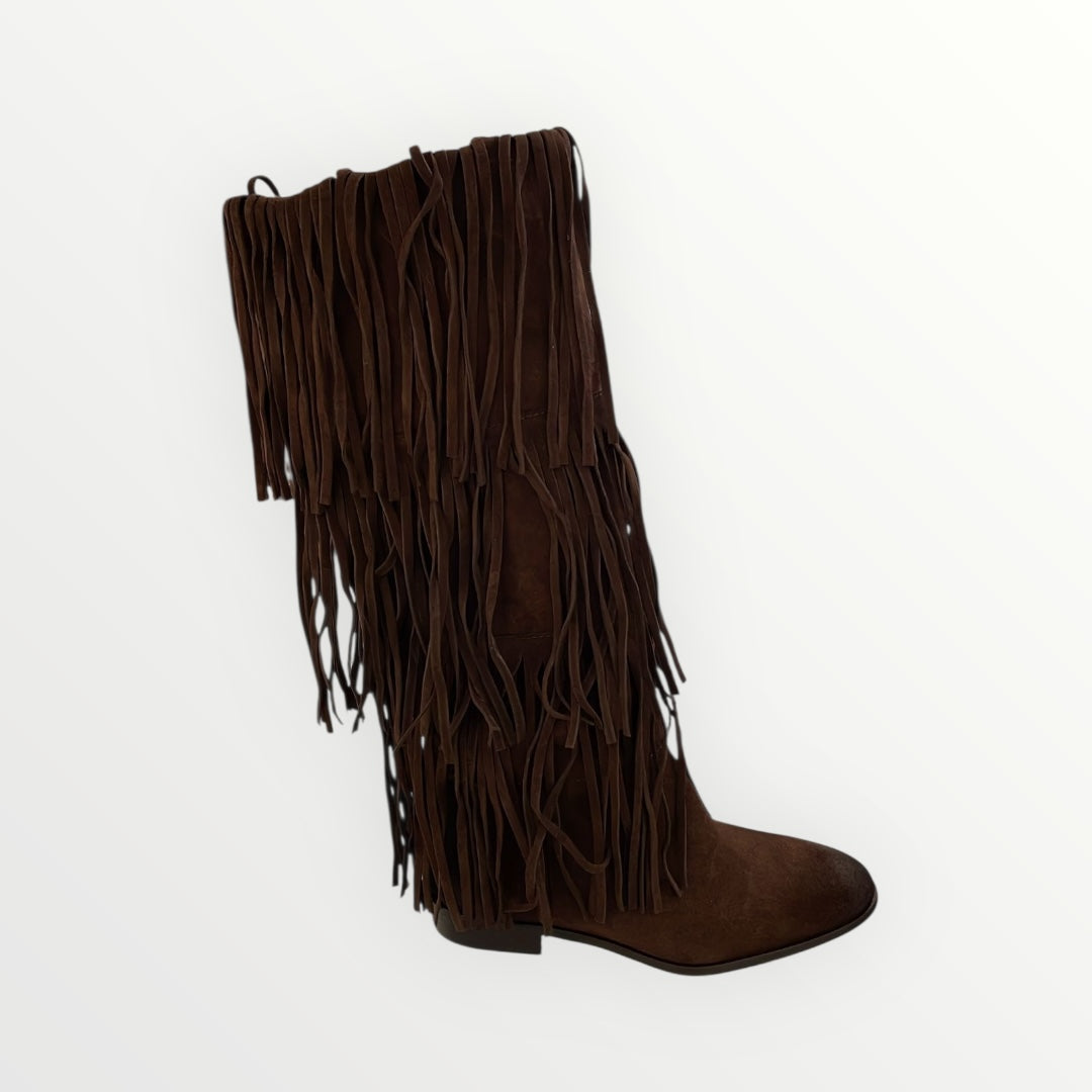 OVYE - STIVALE ALTO CON FRANGE