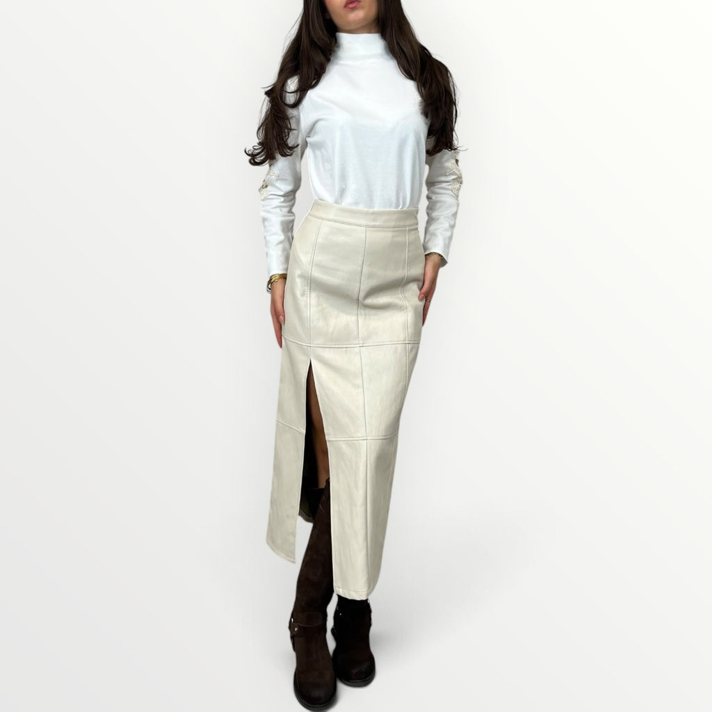 NO SECRETS - MAGLIA DOLCEVITA CON RICAMI