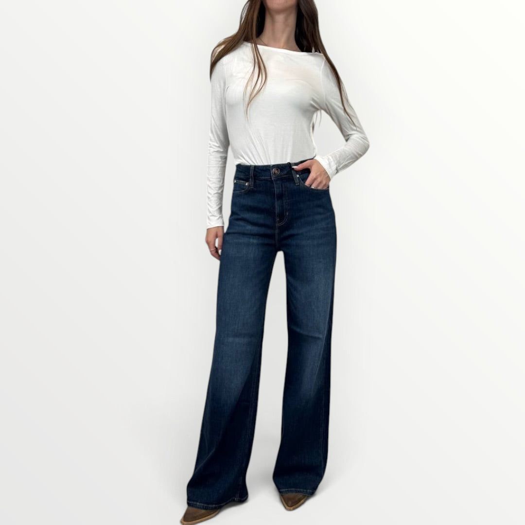 GUESS - JEANS A PALAZZO LAVAGGIO SCURO