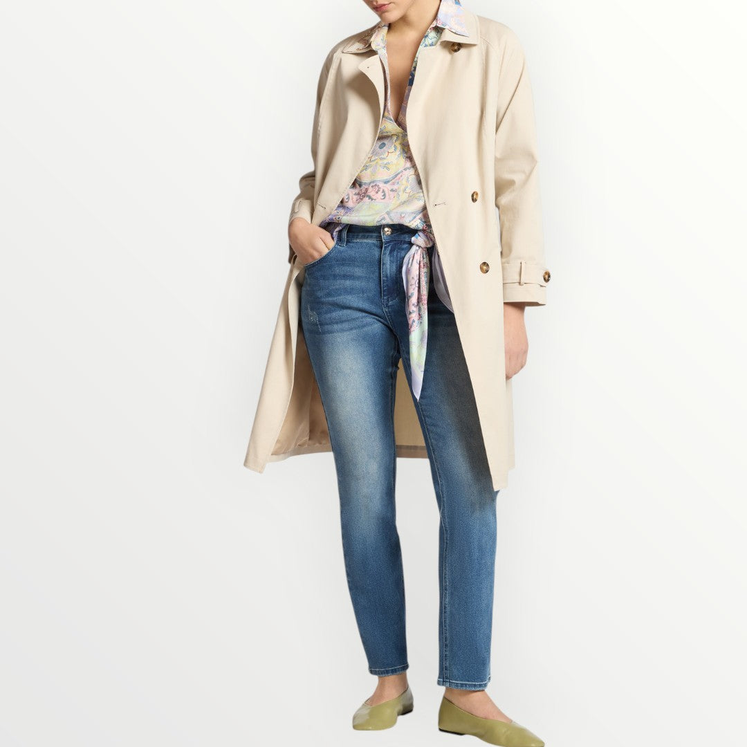 ELENA MIRO' - JEANS REGULAR CON FOULARD