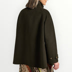 ELENA MIRO' - CAPPOTTO IN MISTO LANA A COLLO ALTO