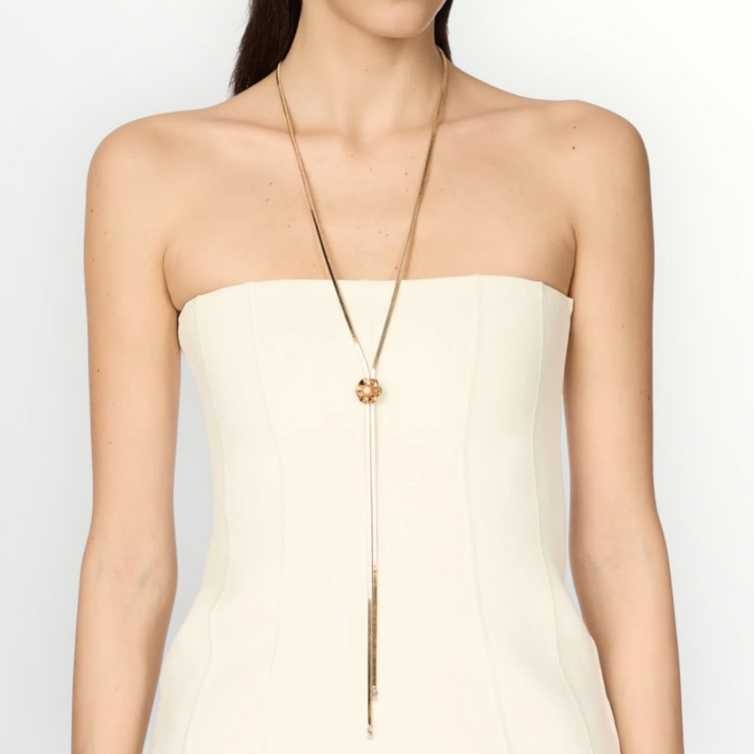 SODINI - COLLANA CRAVATTA CON FIORELLINO