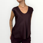 IMPERIAL - TOP IN RASO SMANICATO