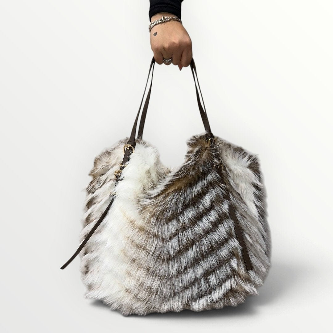 AYFEE - BORSA IN ECO-PELLICCIA A SPALLA