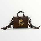 PASHBAG - BORSA CON ORSETTO E FRANGE LATERALI