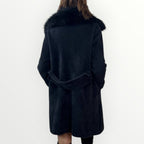 NO SECRETS - CAPPOTTO CON REVER IN ECO-PELLICCIA