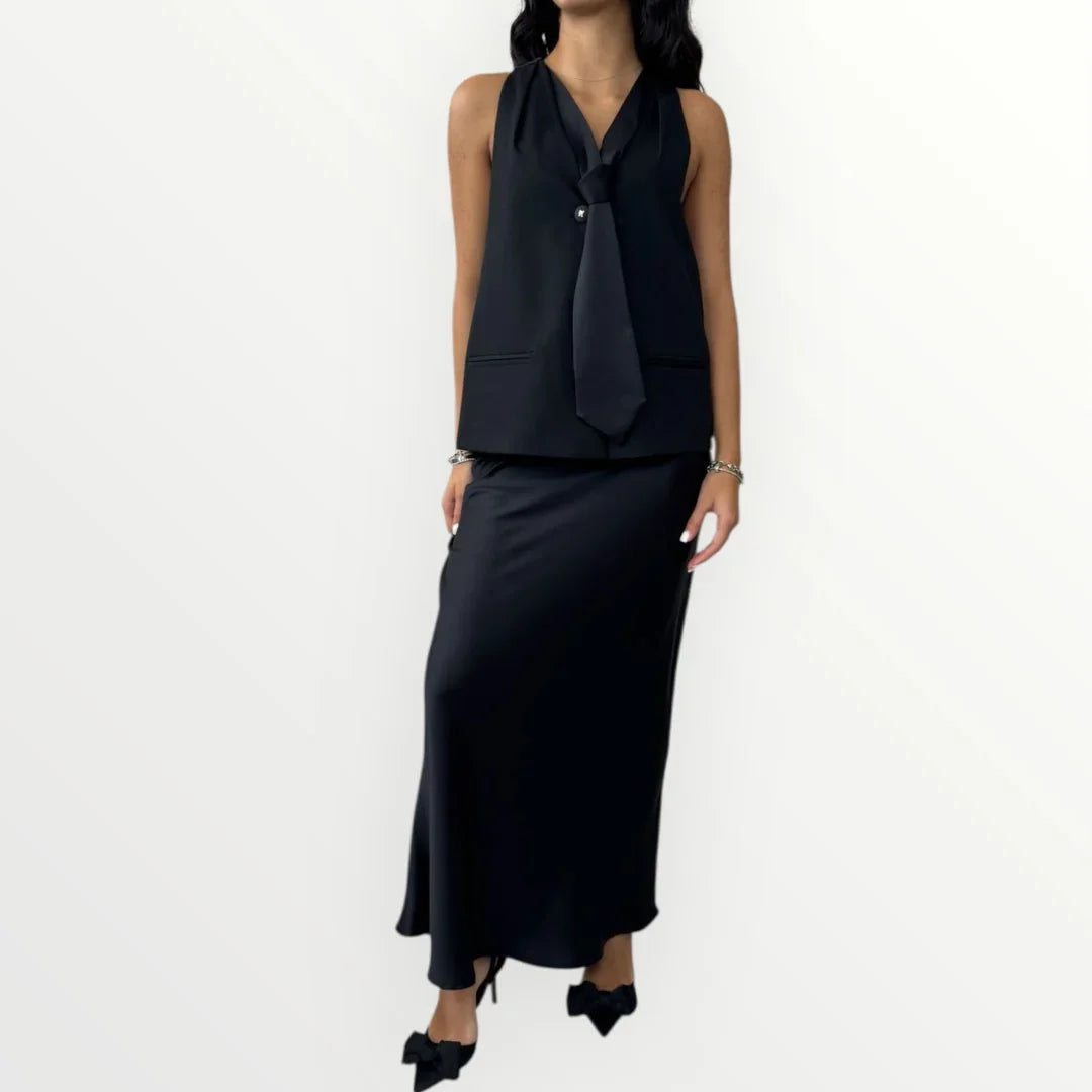 IMPERIAL - GONNA IN RASO CON CINTURA