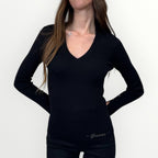 GUESS - MAGLIA SEMPLICE A COSTINA