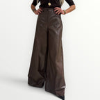 HAVEONE - PANTALONE IN ECO-PELLE SUPER PALAZZO