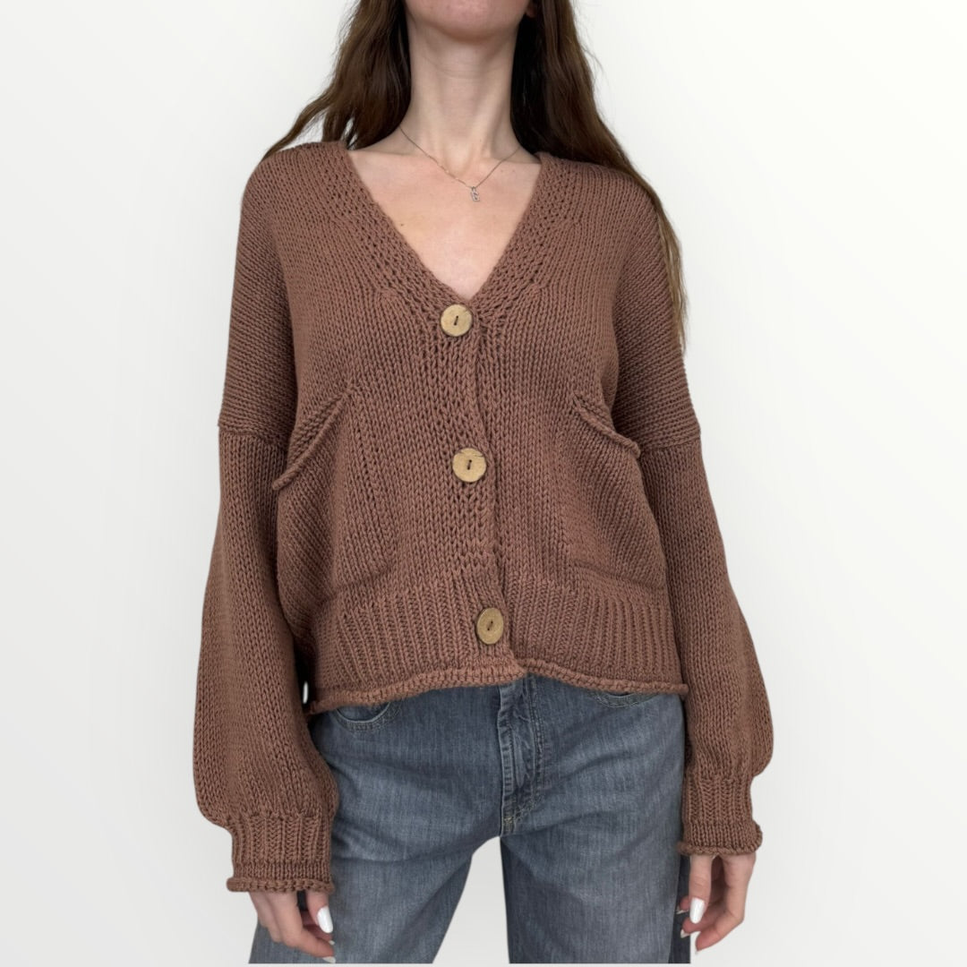 HAVEONE - CARDIGAN CON TASCHE