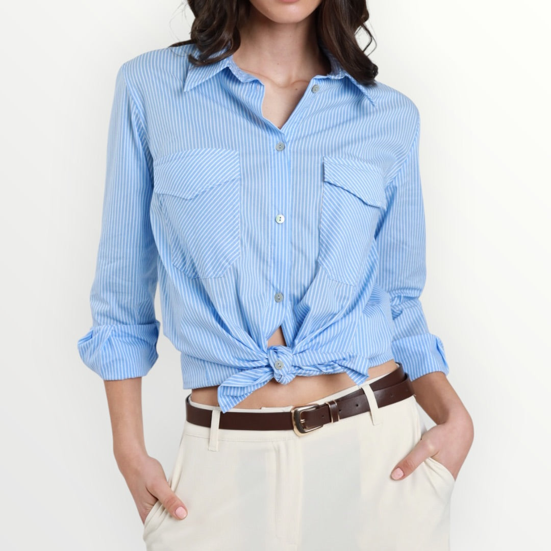 SUSY MIX - CAMICIA A RIGHE CON NODO