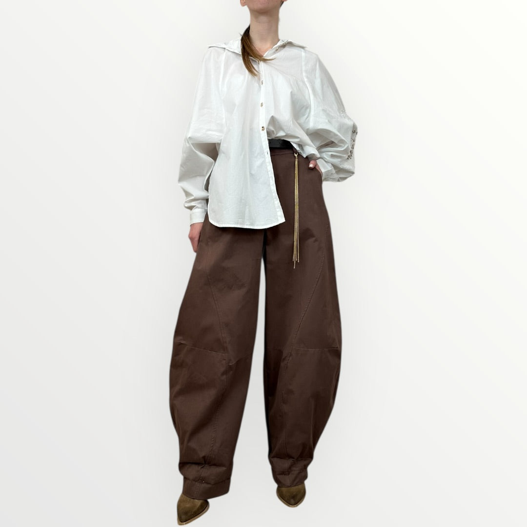 FRACOMINA - CAMICIA CON APPLICAZIONI SULLE MANICHE