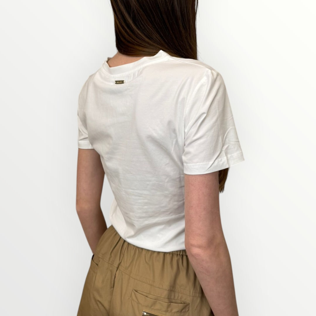 NO SECRETS - T-SHIRT CON BOTTONI LATERALI