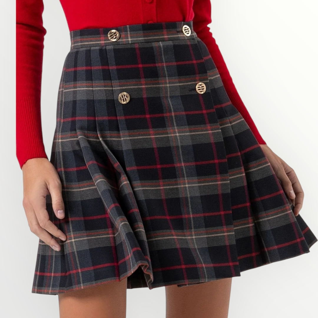 FRACOMINA - GONNA IN FANTASIA TARTAN