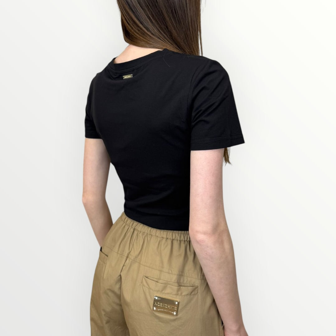 NO SECRETS - T-SHIRT CON BOTTONI LATERALI