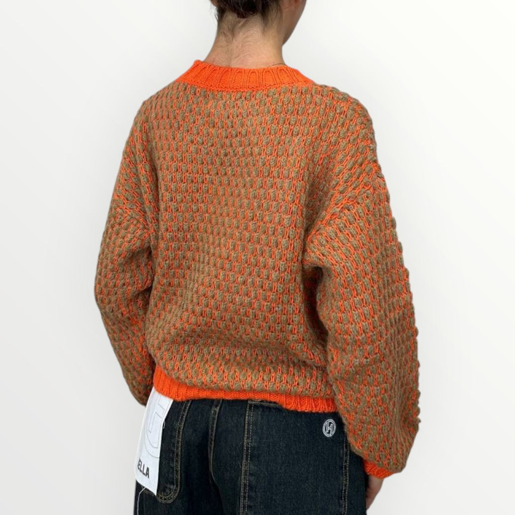 HAVEONE - MAGLIA TRAFORATA BI-COLOR