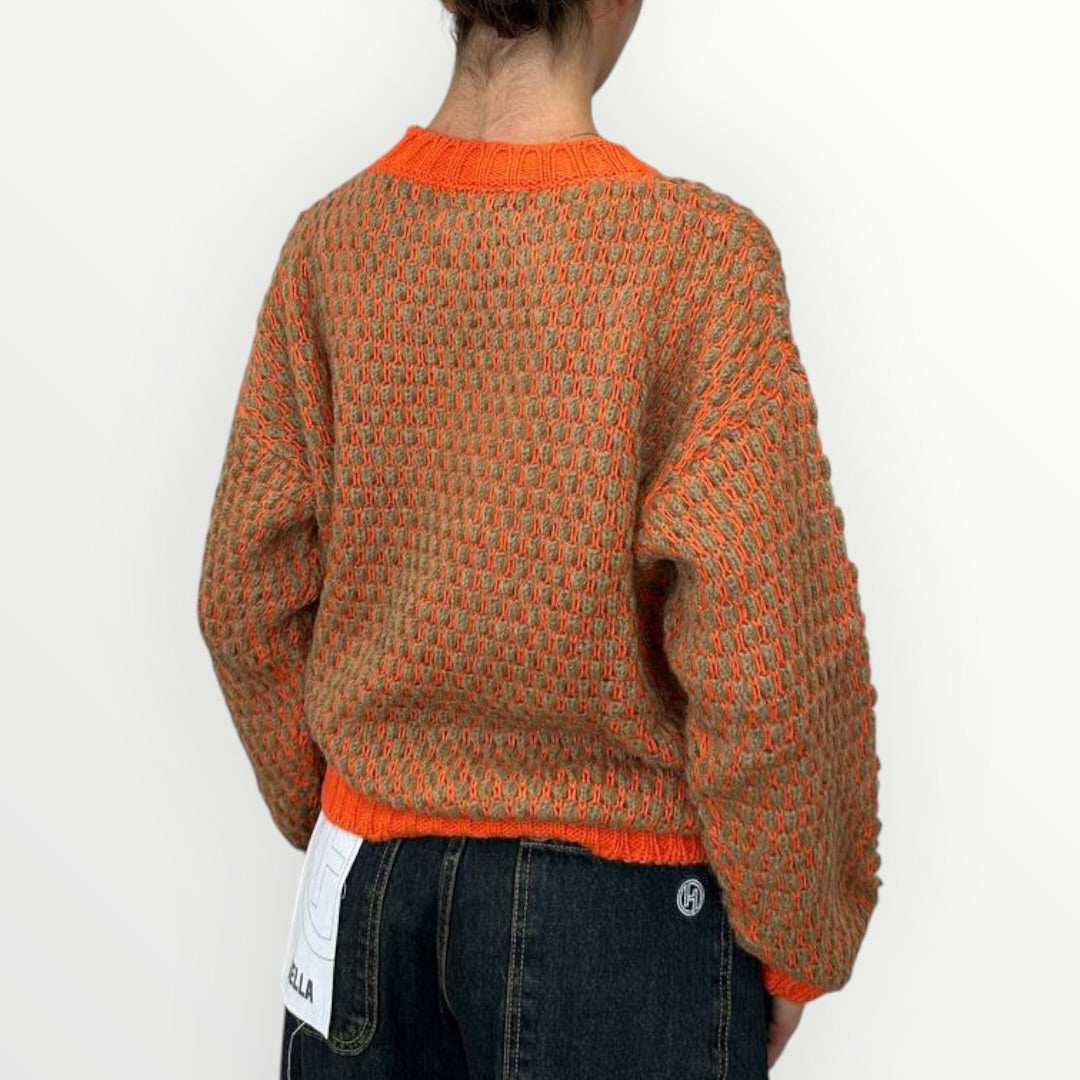 HAVEONE - MAGLIA TRAFORATA BI-COLOR