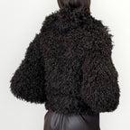 NO SECRETS - GIACCA IN ECO-PELLICCIA CON REVER AMPIO