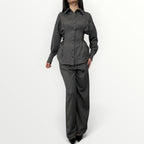 PHILIA LOFT - PANTALONE A PALAZZO CON PIEGA STIRATA
