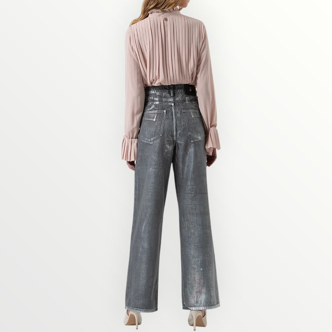 FRACOMINA - JEANS CON EFFETTO SPALMATURA