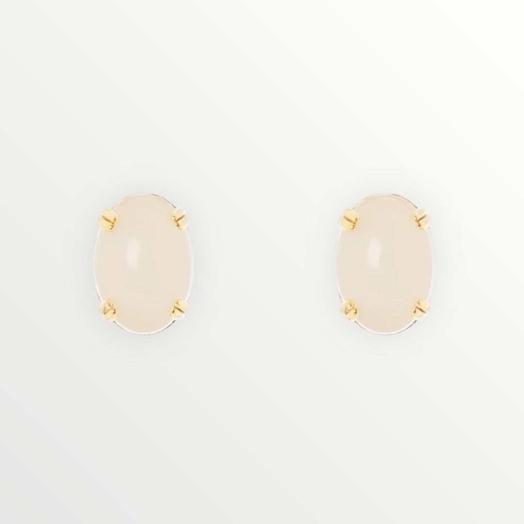 SODINI - ORECCHINI BOTTONE MADREPERLA