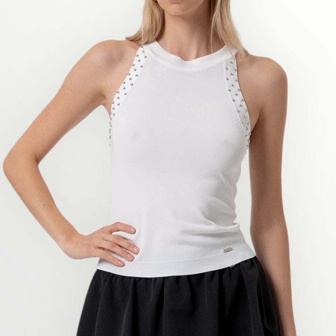 FRACOMINA - CANOTTA CON BORCHIE PIATTE