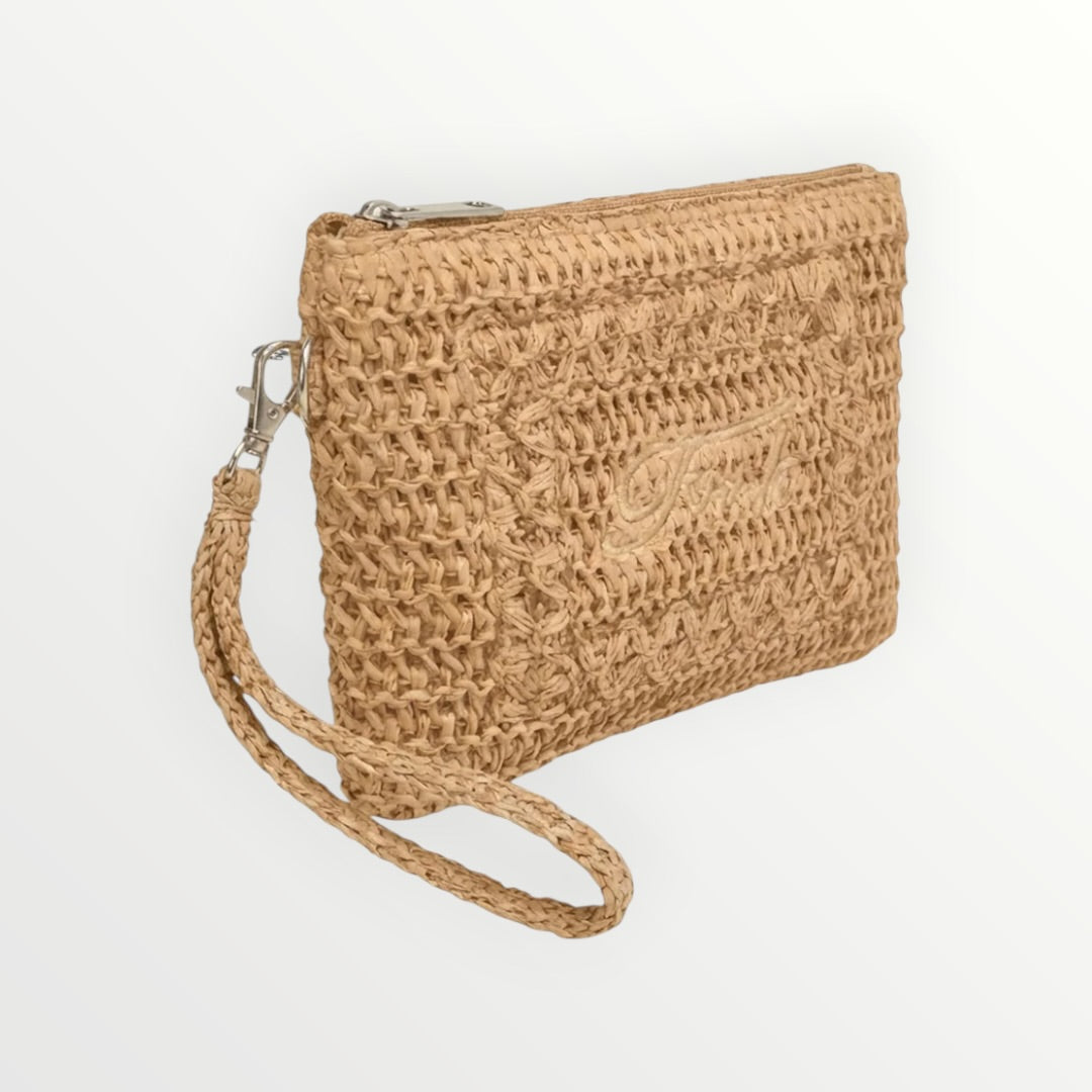 EFFEK - POCHETTE IN RAFIA CON LOGO