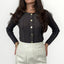 NO SECRETS - CARDIGAN A COSTINA IN LUREX