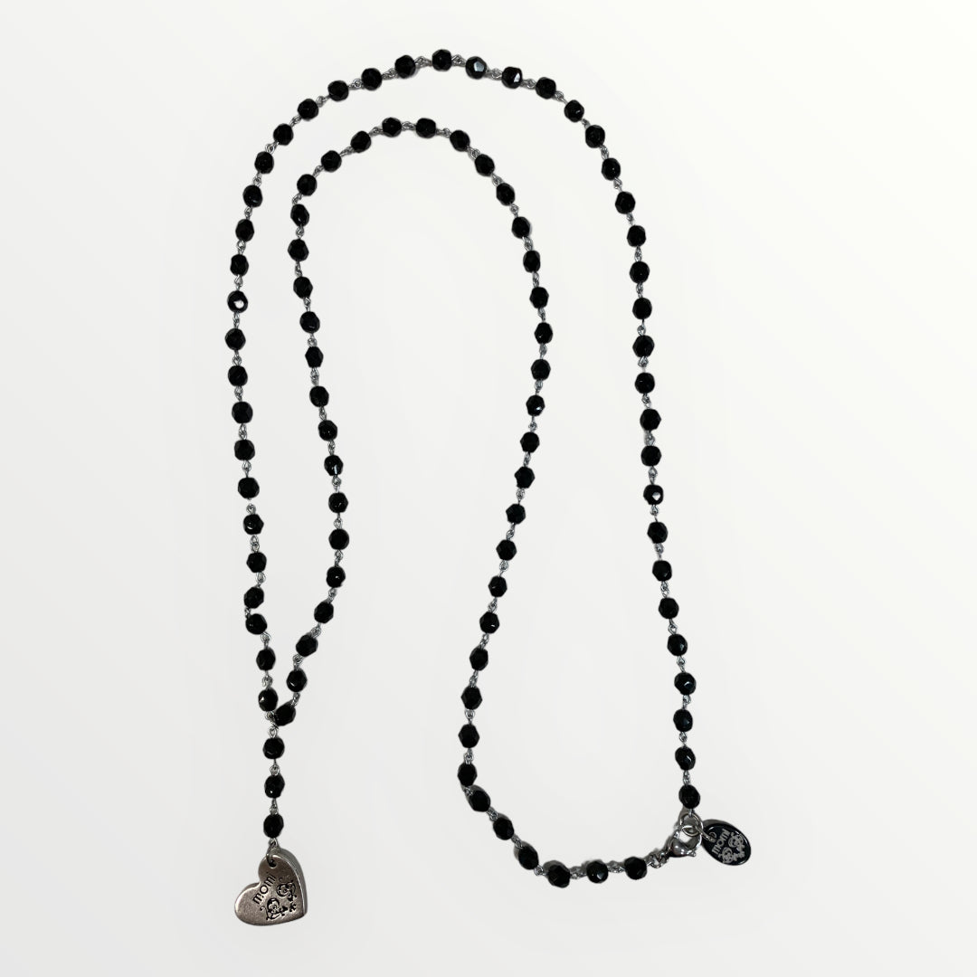 MOMI - COLLANA ROSARIO LUNGO CUORE
