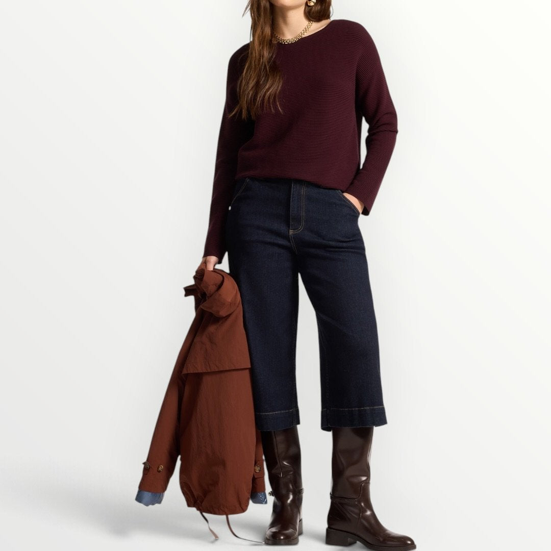 ELENA MIRO' - MAGLIA CON COLLO STACCABILE