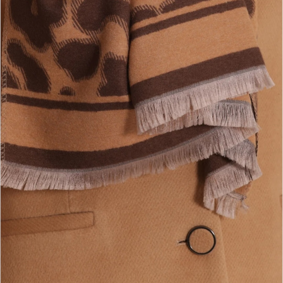 MIMI MUA' - SCIARPA CON MOTIVO LEOPARDATO