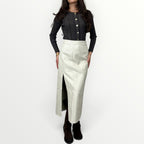 NO SECRETS - CARDIGAN A COSTINA IN LUREX