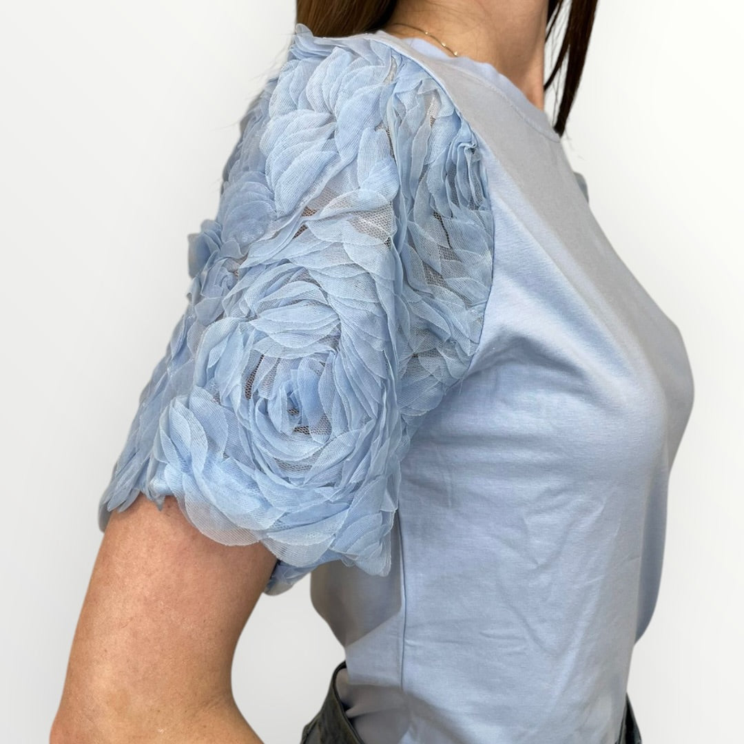 NO SECRETS - T-SHIRT CON MAICHE DI VOILE