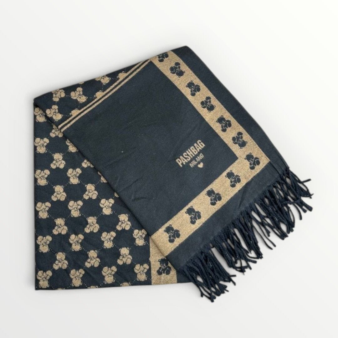 PASHBAG - SCIARPA CON ORSETTI E LOGO Immagine secondaria del prodotto