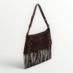 MIMI' MUA' - BORSA A TRACOLLA CON BORCHIE E FRANGE