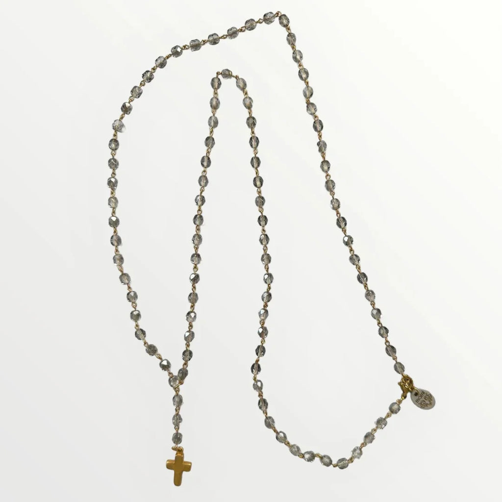 MOMI - COLLANA ROSARIO LUNGO CROCE