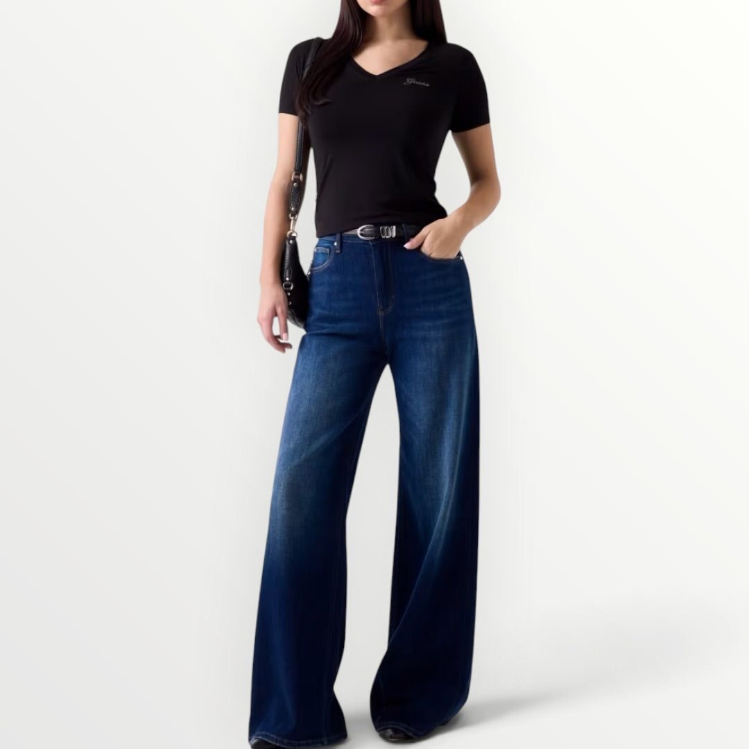 GUESS - T-SHIRT MINI LOGO STRASS