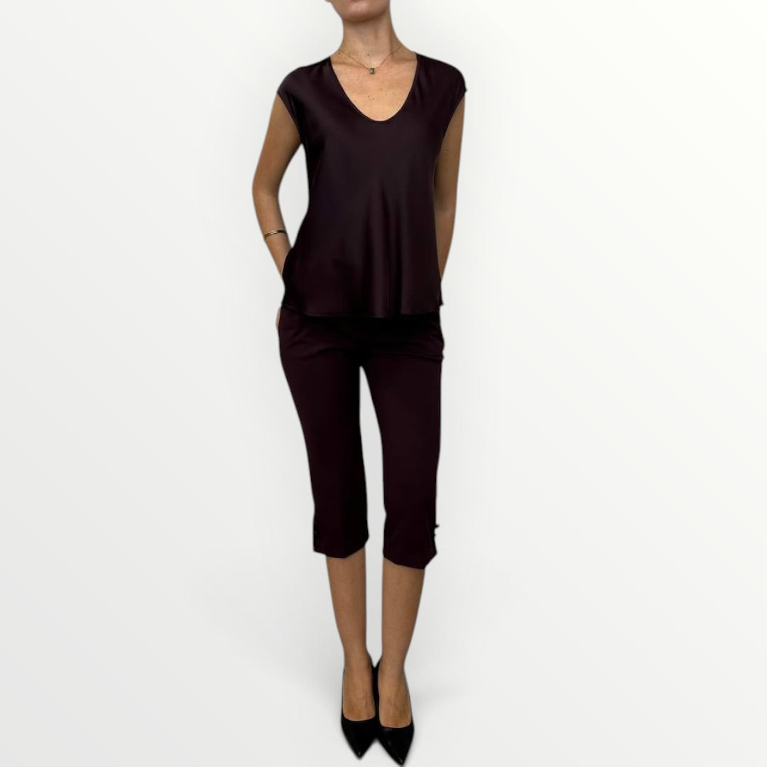 IMPERIAL - TOP IN RASO SMANICATO