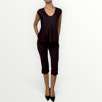 IMPERIAL - TOP IN RASO SMANICATO
