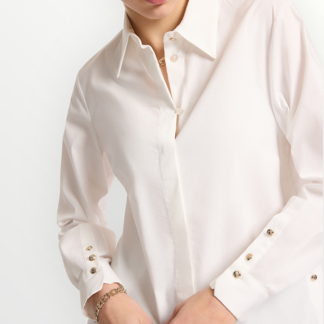 ELENA MIRO' - CAMICIA AMPIA IN POPELINE DI COTONE