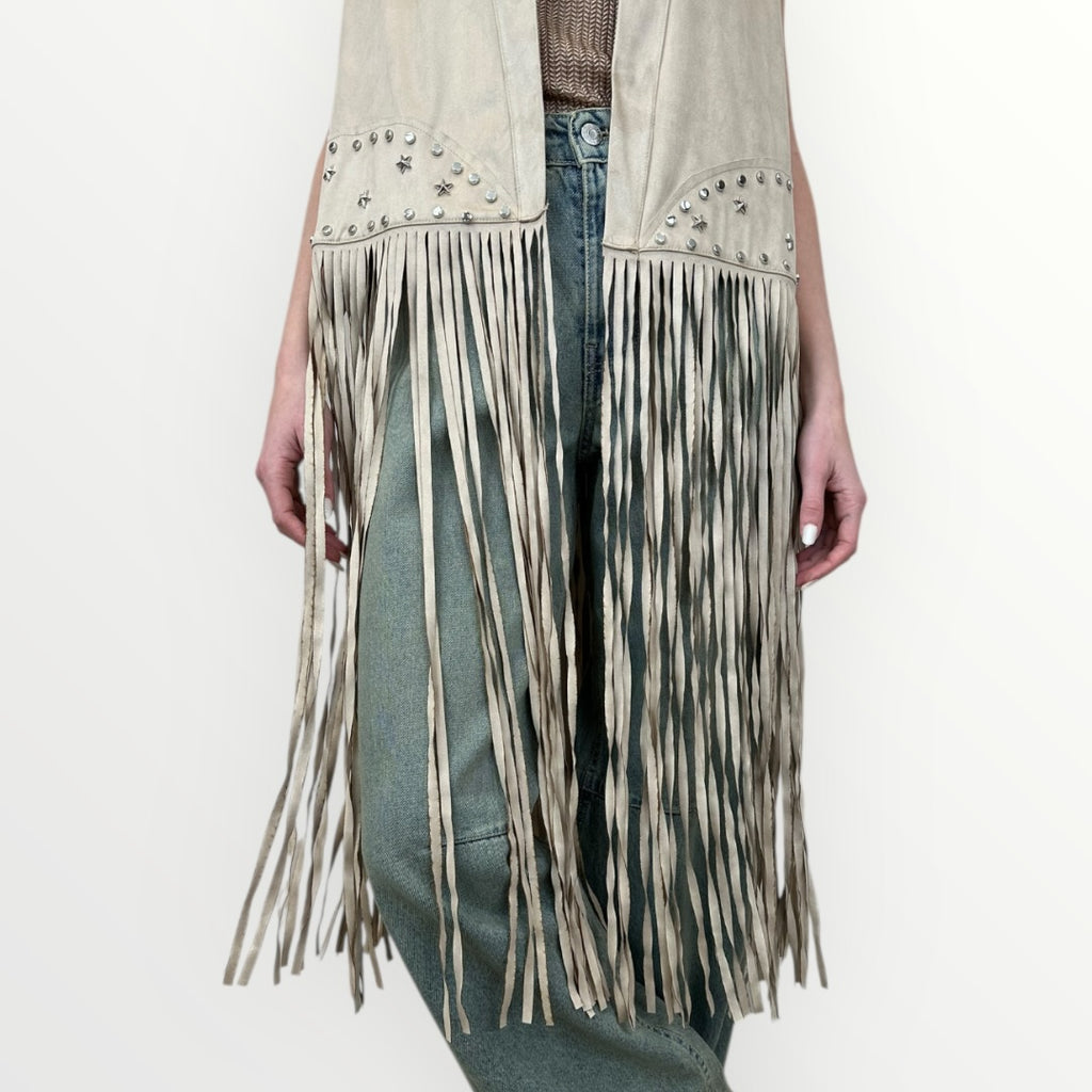 HAVEONE - GILET CON FRANGE