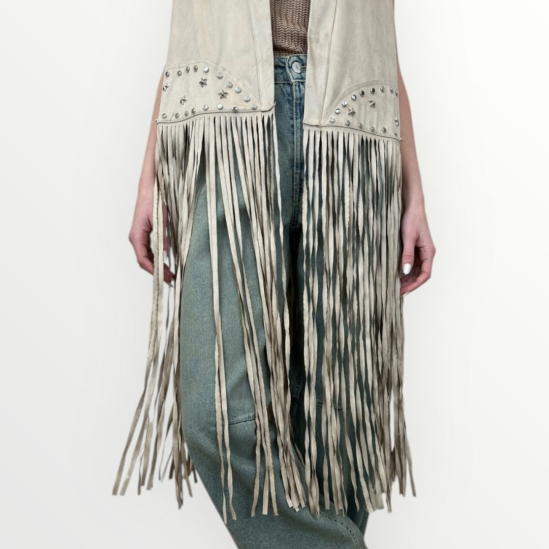 HAVEONE - GILET CON FRANGE