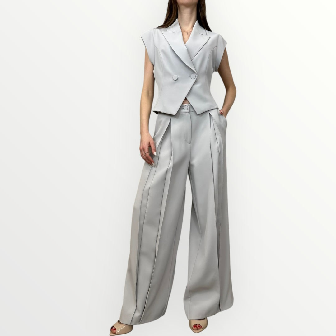 IMPERIAL - PANTALONE A PALAZZO CON PINCES