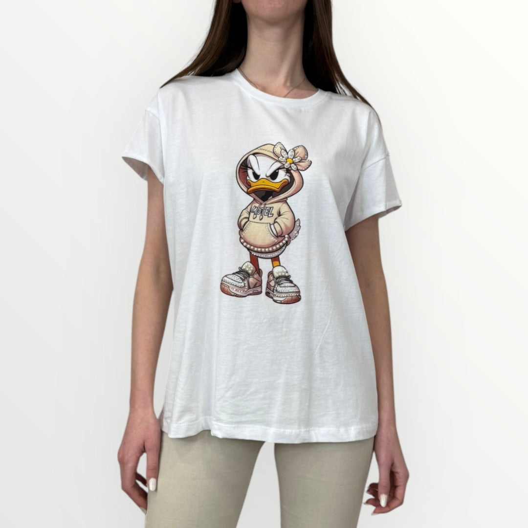 MOTEL - T-SHIRT CON STAMPA E BRILLANTINI