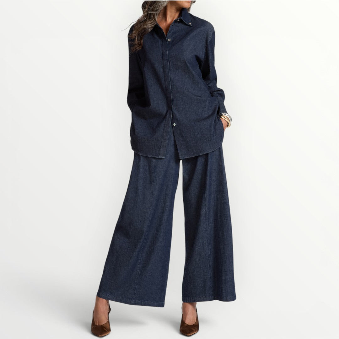 ELENA MIRO' - CAMICIA IN CHAMBRAY