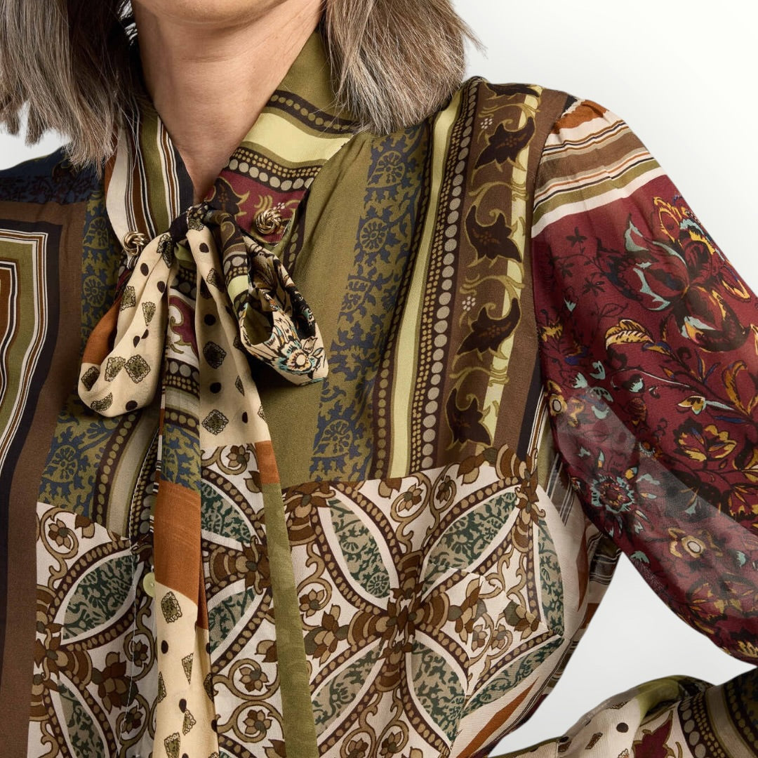 ELENA MIRO' - CAMICIA IN GEORGETTE STAMPATA